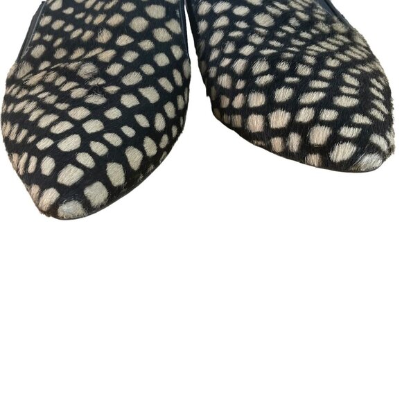 Jenni Kayne Mules Honey Giraffe Calf hair Dotted Slides Size 38 - Picture 4 of 8